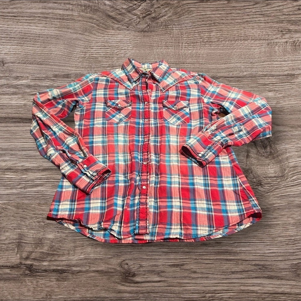 The Sherry Cervi Collection Women’s Western Cowgirl Shirt Size XL Plaid Cross